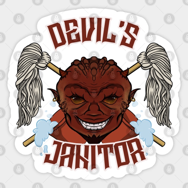 Devil's Janitor Sticker by RampArt